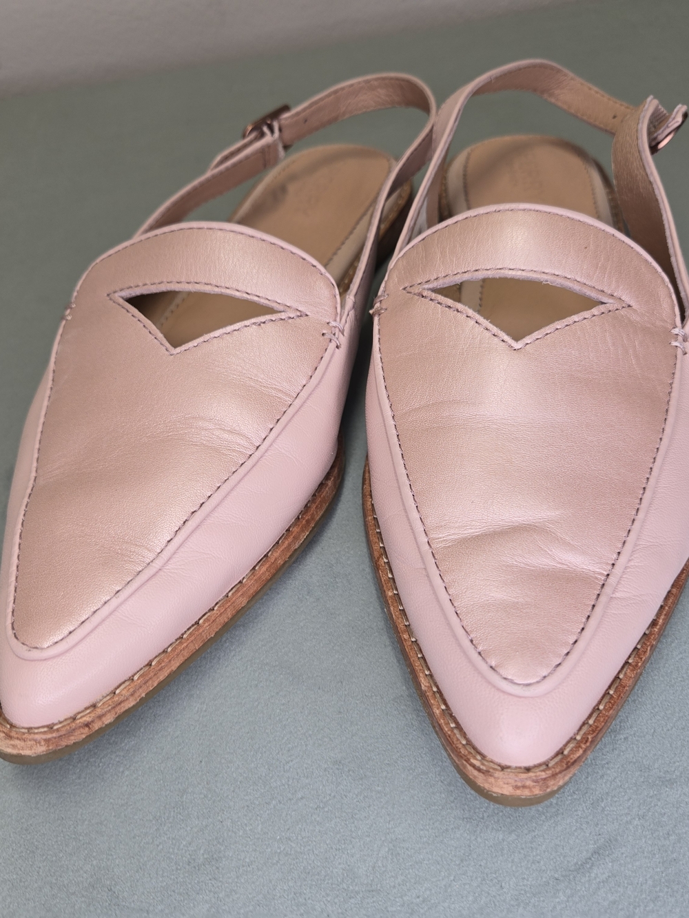 Sperry Saybrook Slingback Pearl Pink Leather Flats 9 - Picture 2 of 14